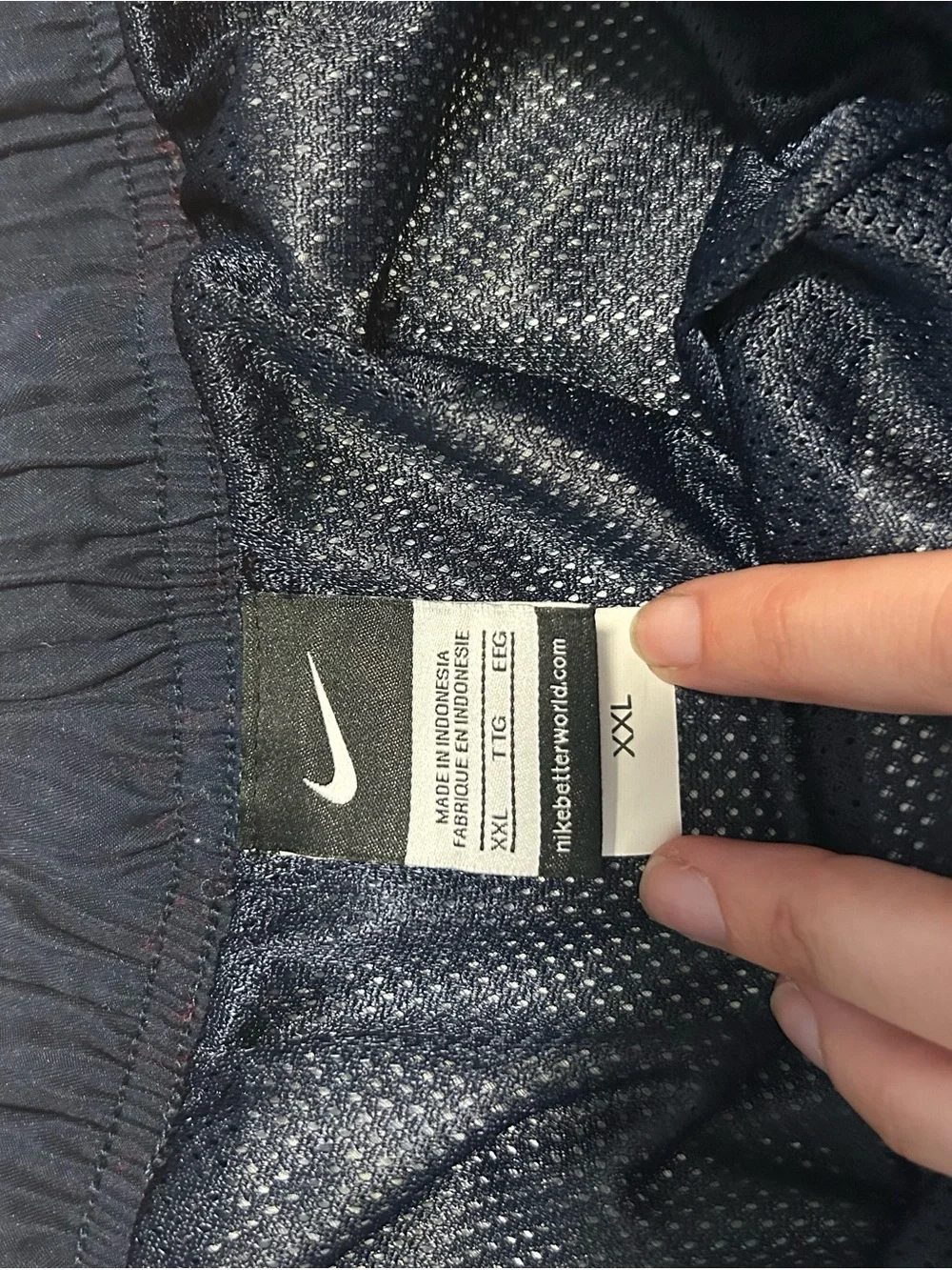 Nike Men’s Blue, Black & Neon Yellow Patterned Swim Shorts